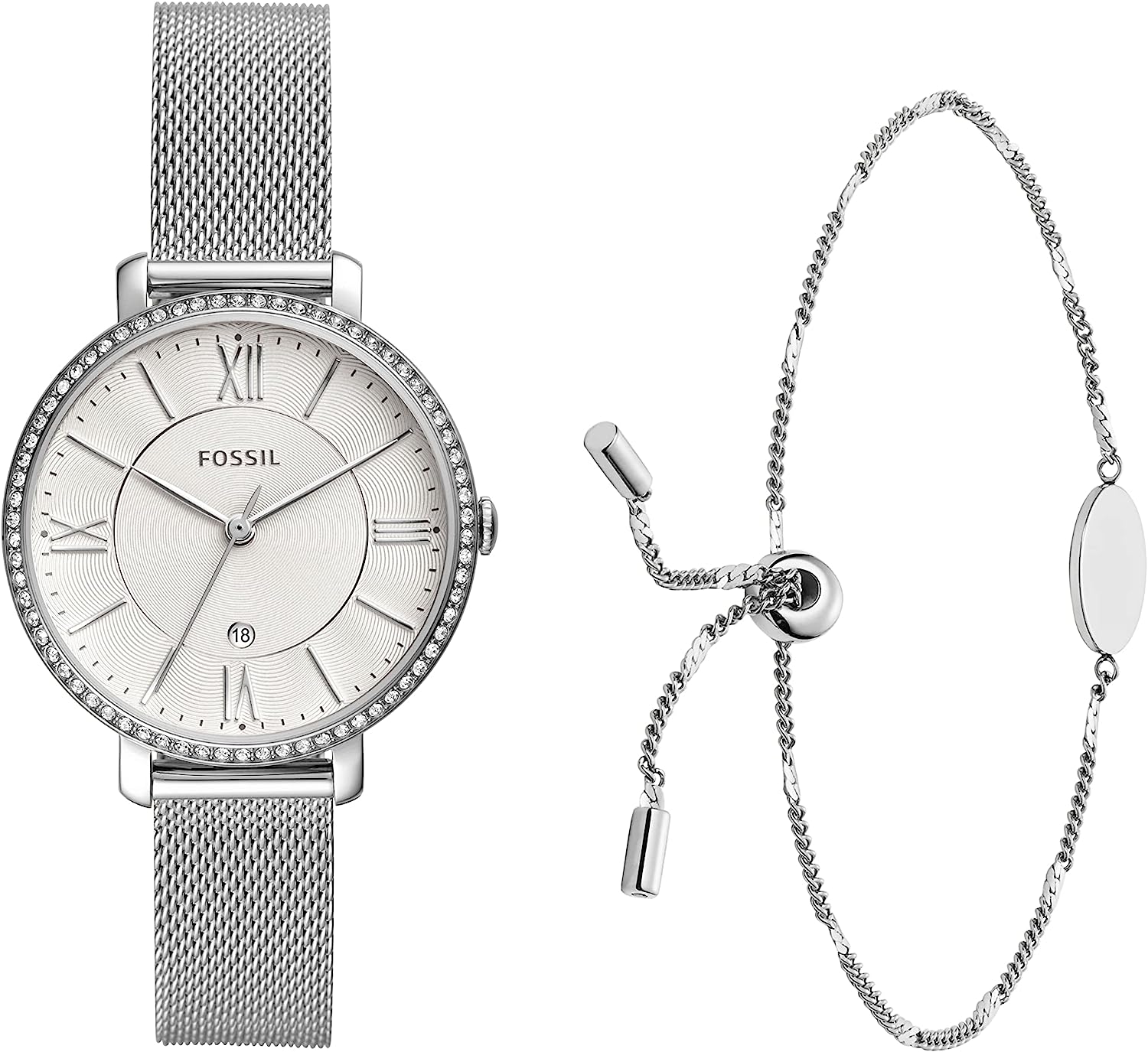 Fossil Women's Jacqueline Quartz Stainless Steel Dress Watch - Image 1